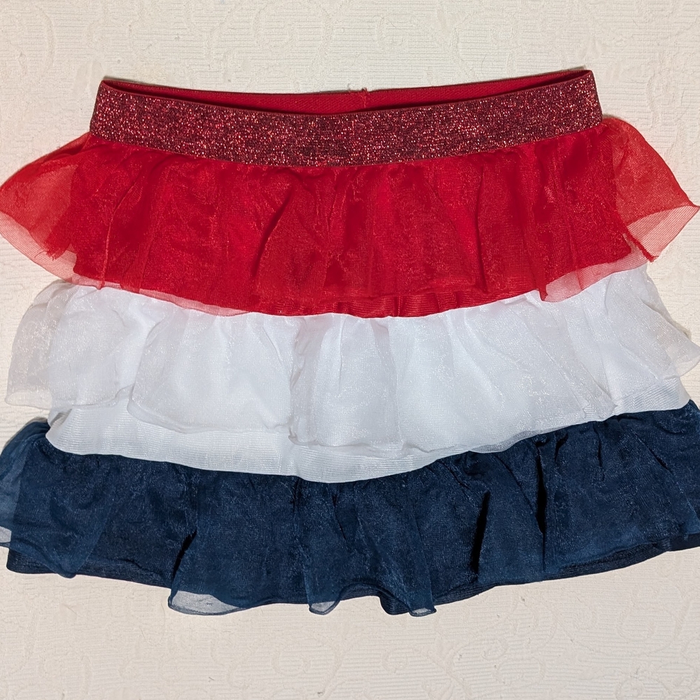 Red, White, and Blue Layered Skort
